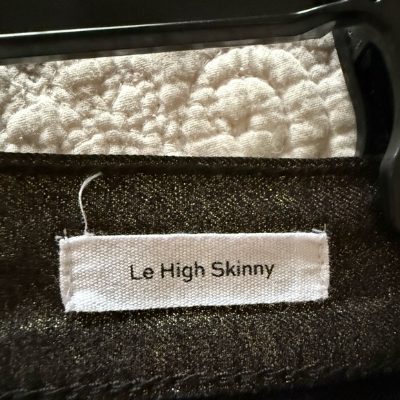 Frame Black and Gold Women's Jeans Le high Skinny Size 27 - Picture 8 of 8